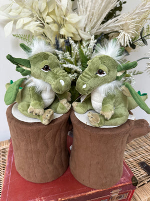 Signals Green Plush Miniature Dragon Cuddle Cubs by Charlie Bears