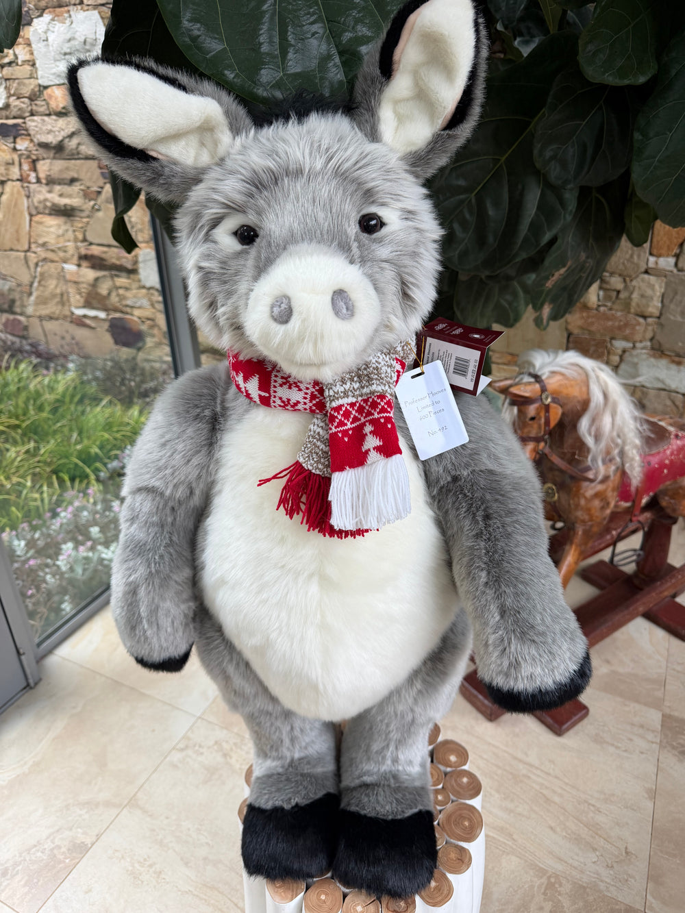 Professor Hooves Large Standing Plush Limited Edition Donkey No 492
