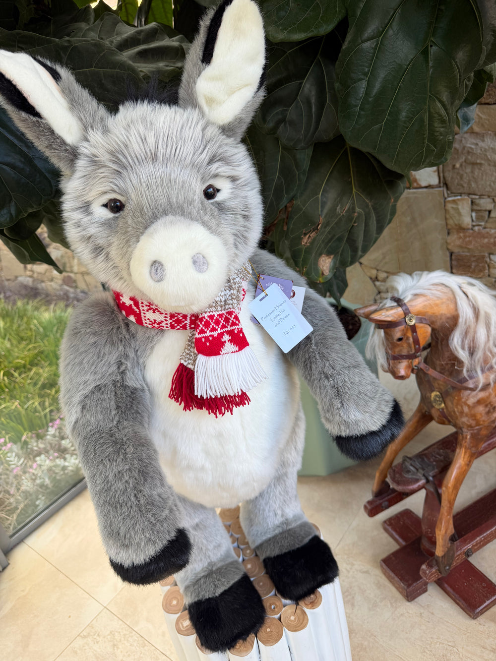 Professor Hooves Large Standing Plush Limited Edition Donkey No 485