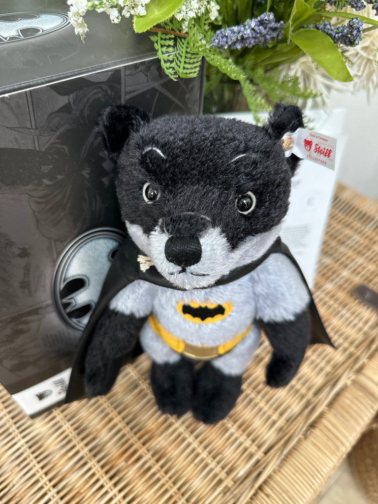 Batman Riding Bear Batman Teddy Bear 85th Anniversary Steiff Collectable No 411 – Lovely Bears