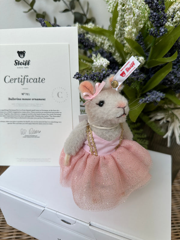 Steiff Ballerina Mouse Miniature Christmas Ornament Limited Edition No 781