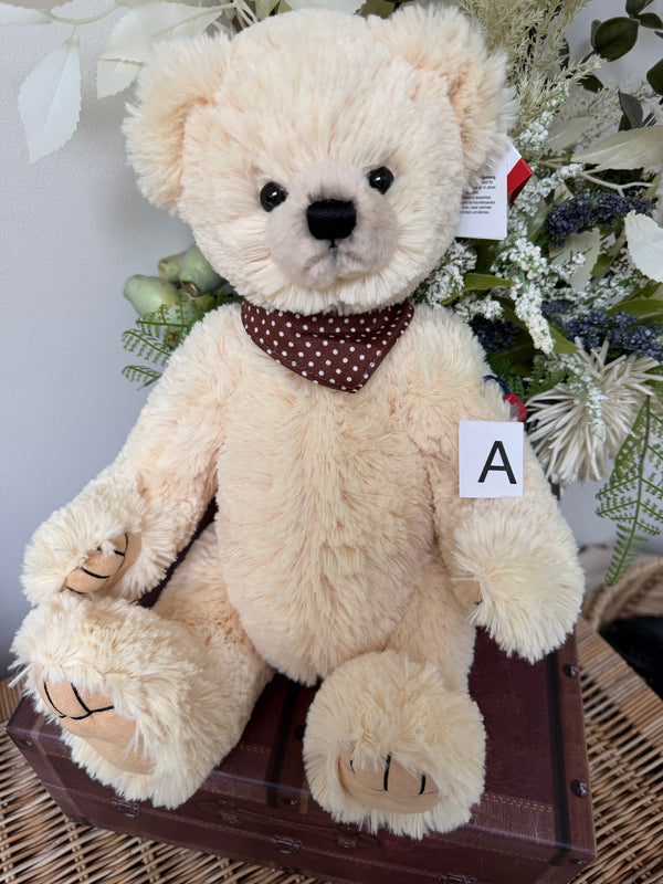 Teddy Javier 40cm Clemens Soft Plush Cream fully jointed Teddy Bear
