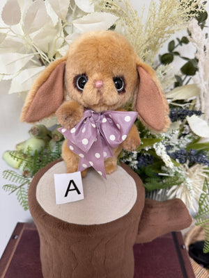 Molly Dot Velvet Brown 16cm Miniature Clemens Collectors Spring Bunny Rabbit Option A