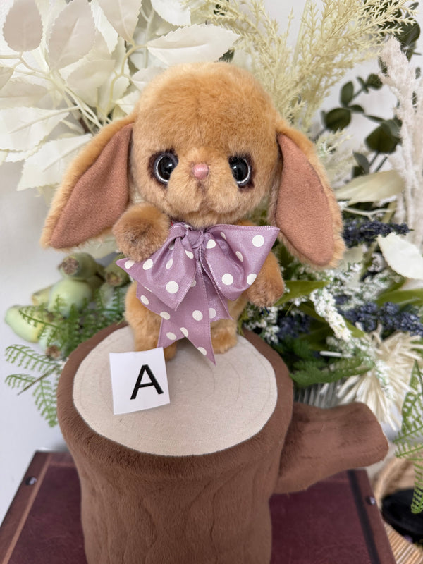 Molly Dot Velvet Brown 16cm Miniature Clemens Collectors Spring Bunny Rabbit Option A