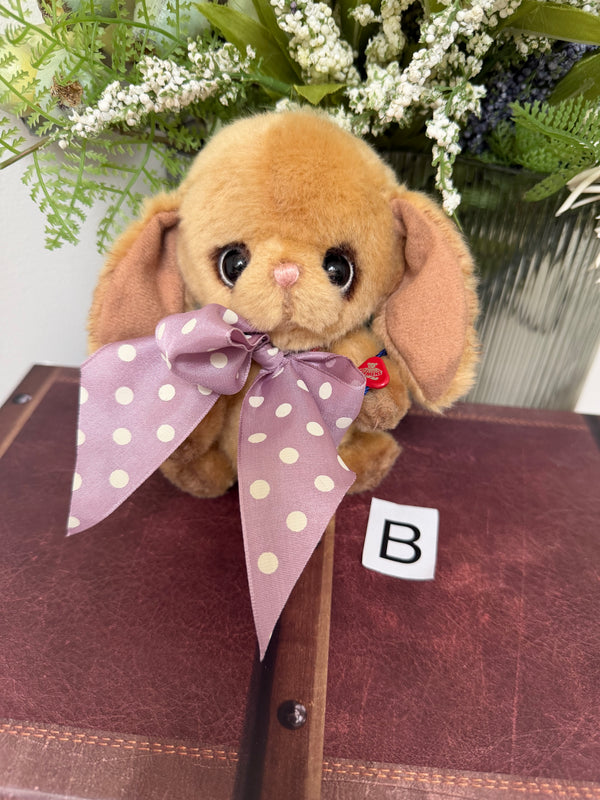 Molly Dot Velvet Brown 16cm Miniature Clemens Collectors Spring Bunny Rabbit Option B