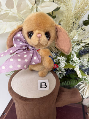 Molly Dot Velvet Brown 16cm Miniature Clemens Collectors Spring Bunny Rabbit Option B