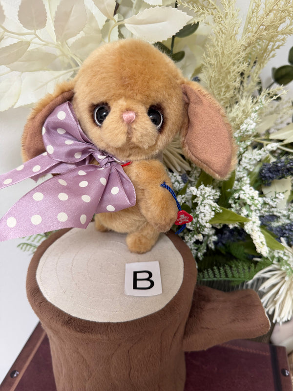 Molly Dot Velvet Brown 16cm Miniature Clemens Collectors Spring Bunny Rabbit Option B