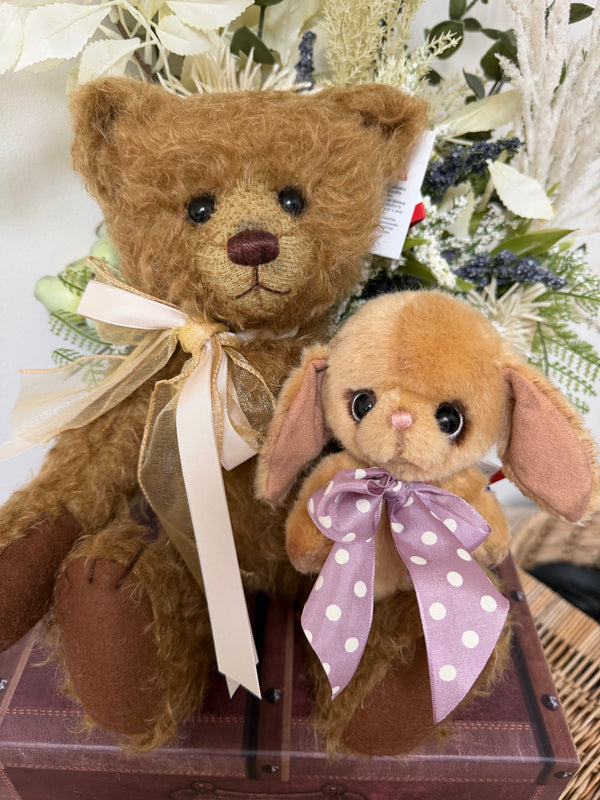 Molly Dot Velvet Brown 16cm Miniature Clemens Collectors Spring Bunny Rabbit Option B