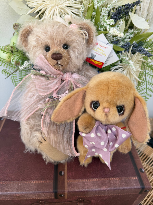 Molly Dot Velvet Brown 16cm Miniature Clemens Collectors Spring Bunny Rabbit Option A