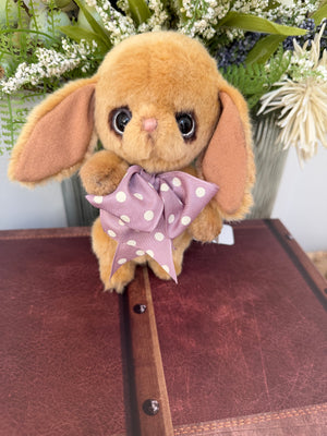 Molly Dot Velvet Brown 16cm Miniature Clemens Collectors Spring Bunny Rabbit Option A