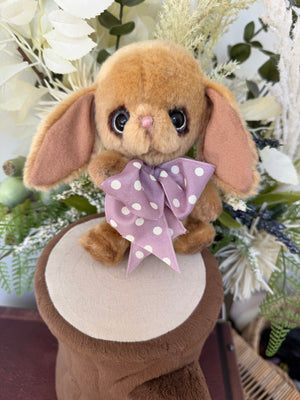 Molly Dot Velvet Brown 16cm Miniature Clemens Collectors Spring Bunny Rabbit Option A