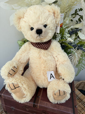 Teddy Javier 40cm Clemens Soft Plush Cream fully jointed Teddy Bear