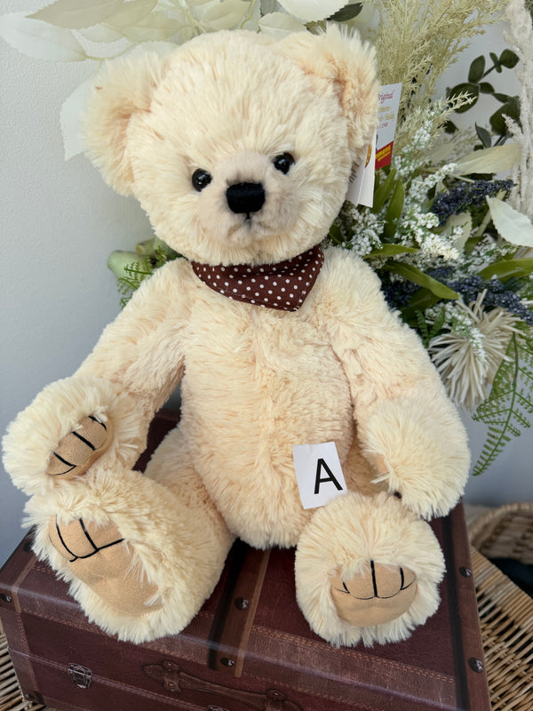Teddy Javier 40cm Clemens Soft Plush Cream fully jointed Teddy Bear