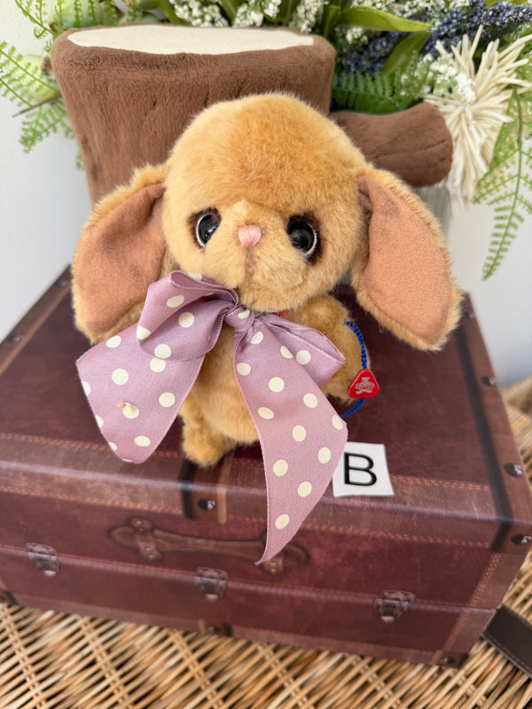 Molly Dot Velvet Brown 16cm Miniature Clemens Collectors Spring Bunny Rabbit Option B