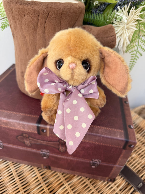 Molly Dot Velvet Brown 16cm Miniature Clemens Collectors Spring Bunny Rabbit Option B