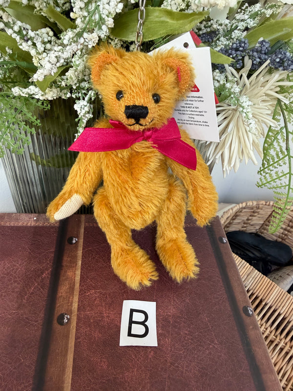 Clever Teddy Tomke Clemens Honey Mohair Plush Key Ring  / Coin Purse