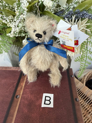 Clever Teddy Jaron Clemens Grey Mohair Plush Key Ring  / Coin Purse