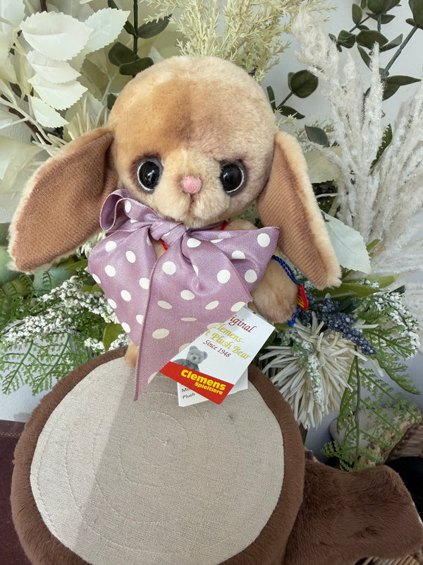 Molly Dot Velvet Brown 16cm Miniature Clemens Collectors Spring Bunny Rabbit Option D