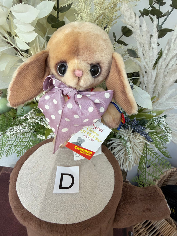 Molly Dot Velvet Brown 16cm Miniature Clemens Collectors Spring Bunny Rabbit Option D