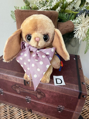 Molly Dot Velvet Brown 16cm Miniature Clemens Collectors Spring Bunny Rabbit Option D