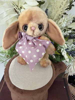 Molly Dot Velvet Brown 16cm Miniature Clemens Collectors Spring Bunny Rabbit Option D