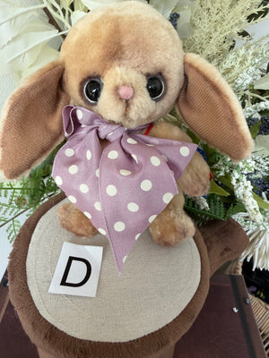 Molly Dot Velvet Brown 16cm Miniature Clemens Collectors Spring Bunny Rabbit Option D