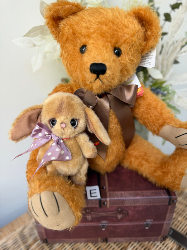 Molly Dot Velvet Brown 16cm Miniature Clemens Collectors Spring Bunny Rabbit Option E