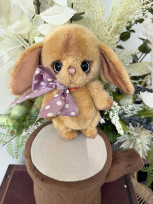 Molly Dot Velvet Brown 16cm Miniature Clemens Collectors Spring Bunny Rabbit Option E