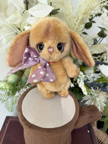 Molly Dot Velvet Brown 16cm Clemens Collectors Spring Bunny Rabbit Option E