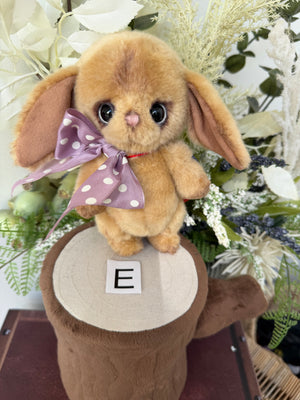 Molly Dot Velvet Brown 16cm Miniature Clemens Collectors Spring Bunny Rabbit Option E