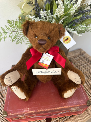 Clemens Nostalgia Brown 30cm Mohair Growler Teddy Bear