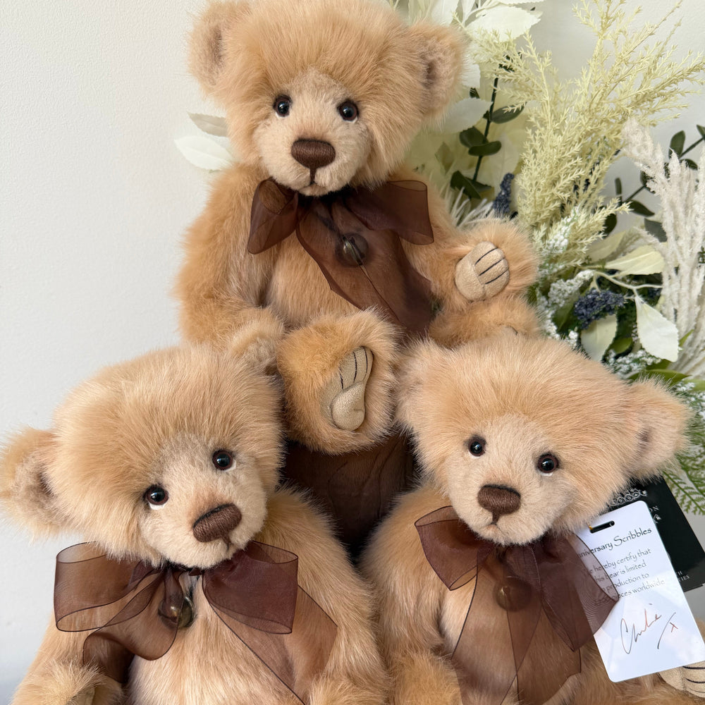 Anniversary Scribbles Hand Signed Charlie Bears Plush Collectable Teddy Bear