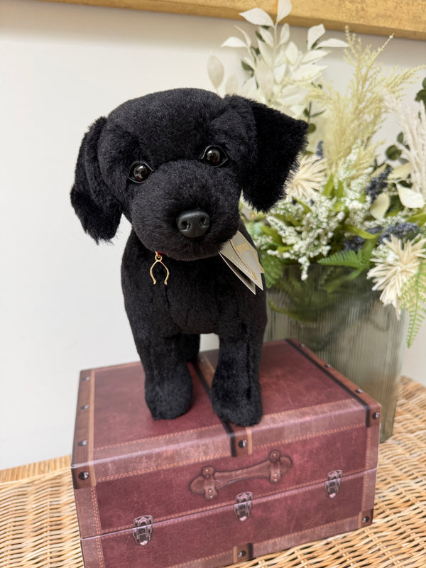 Black Labradoror Merrythought Mohair Plush Collectable Puppy Dog.