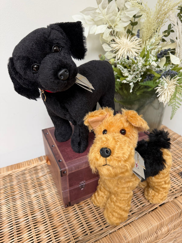 Black Labradoror Merrythought Mohair Plush Collectable Puppy Dog.
