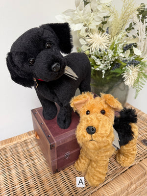 Black Labradoror Merrythought Mohair Plush Collectable Puppy Dog.