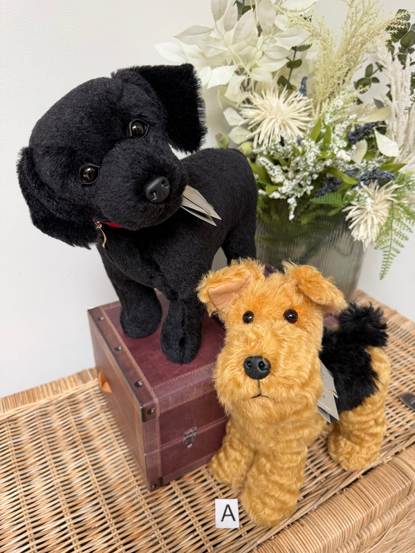 Black Labradoror Merrythought Mohair Plush Collectable Puppy Dog.