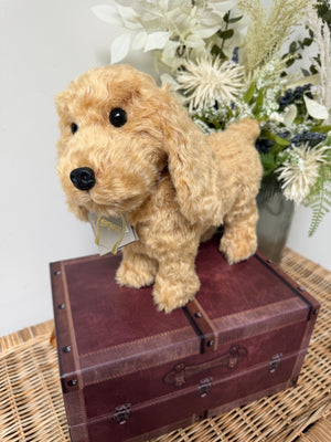 Cocker Spaniel Merrythought Golden Wavy Mohair Plush Puppy Dog.