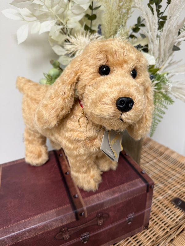 Cocker Spaniel Merrythought Golden Wavy Mohair Plush Puppy Dog.