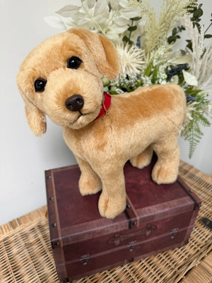 Yellow Labradoror Merrythought honey coloured Mohair Plush Collectable Puppy Dog.