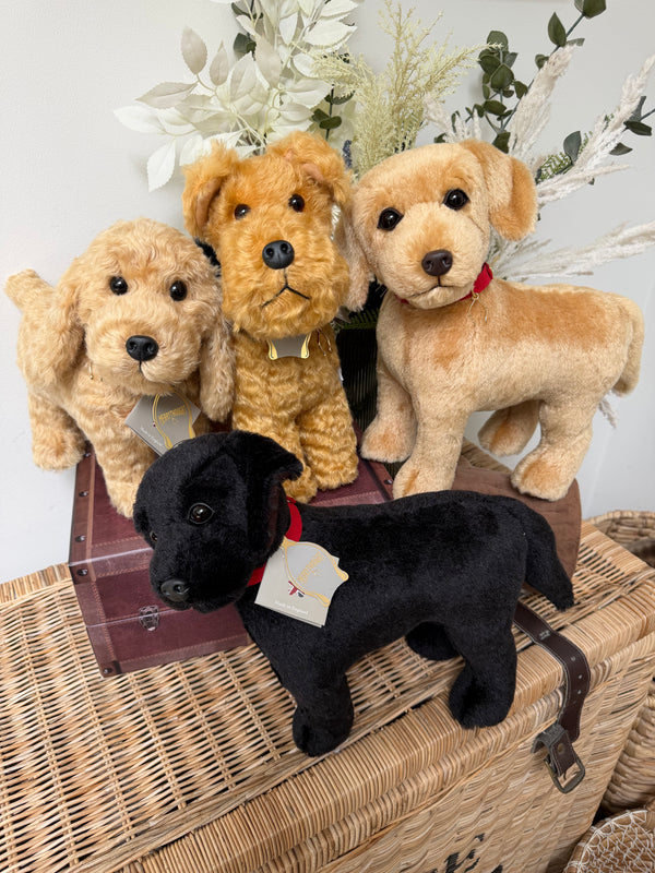 Cocker Spaniel Merrythought Golden Wavy Mohair Plush Puppy Dog.