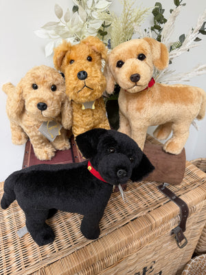 Black Labradoror Merrythought Mohair Plush Collectable Puppy Dog.