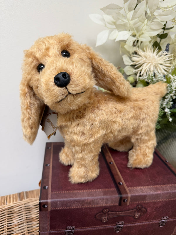 Cocker Spaniel Merrythought Golden Wavy Mohair Plush Puppy Dog.