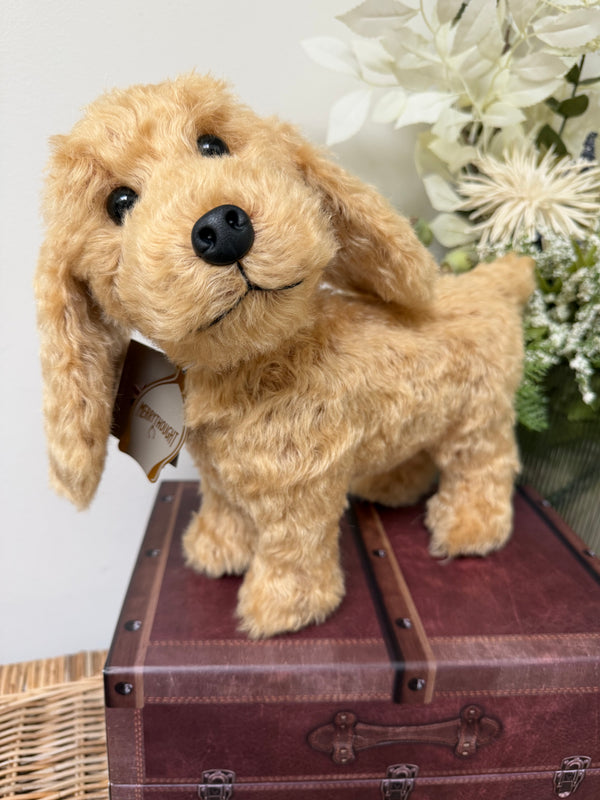 Cocker Spaniel Merrythought Golden Wavy Mohair Plush Puppy Dog.