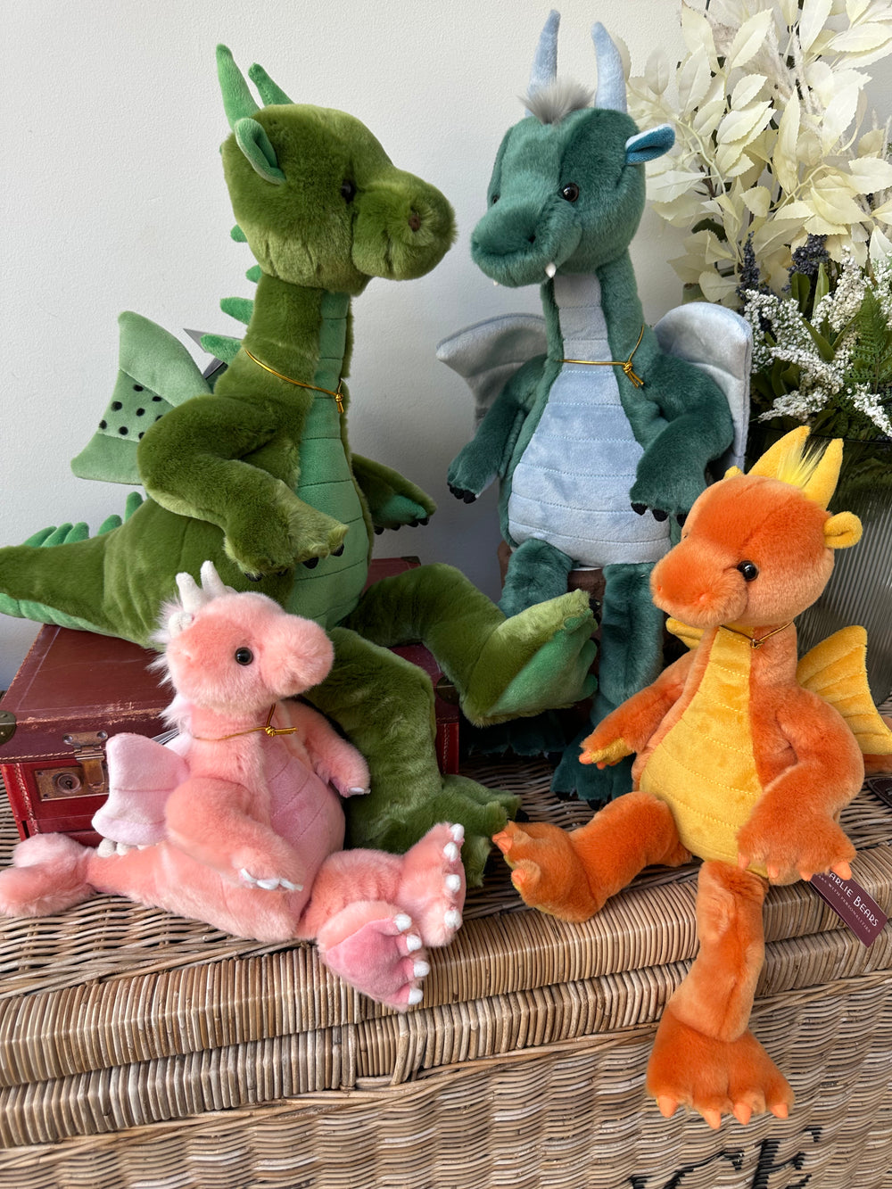 Spades Charlie Bears Bearhouse Large Plush Teal Blue Dragon