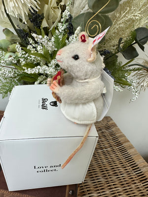 Steiff Miniature Bakery Mouse Limited Edition Ornament No 712
