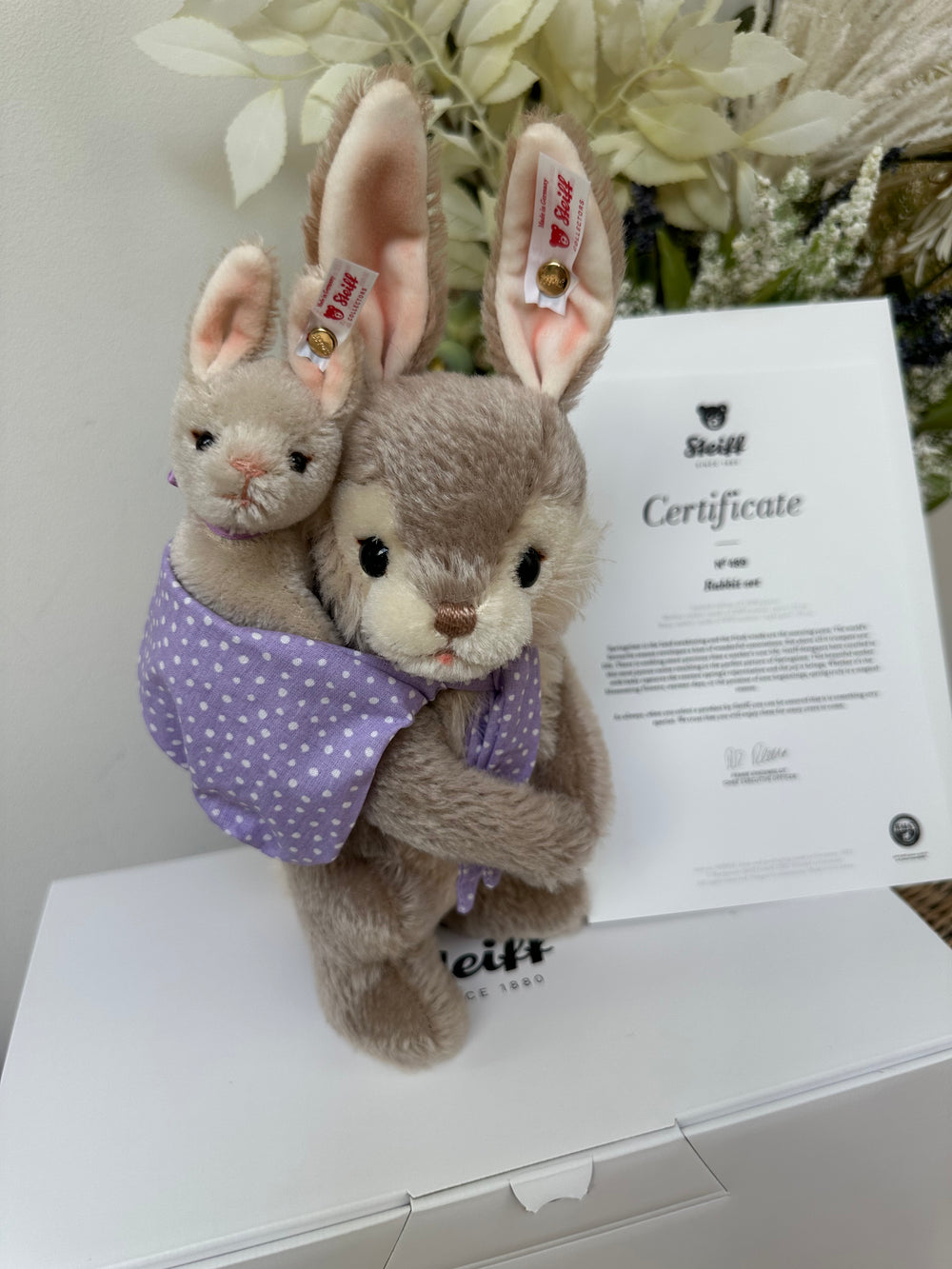 Rabbit Limited Edition 2 pce Collectable Mohair Bunny Rabbit Set No 489