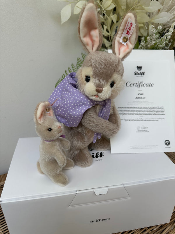 Rabbit Limited Edition 2 pce Collectable Mohair Bunny Rabbit Set No 489