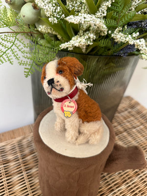 Steiff St Bernard 10cm 1934 Replica No 83 Miniature Puppy Dog
