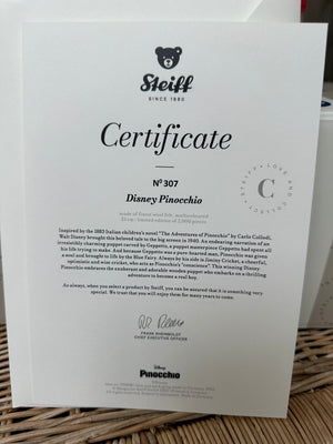 Disney Pinocchio Steiff Limited Edition Collectable No 307