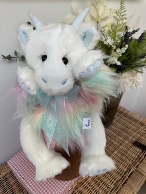 Kenna Dragon Charlie Bears Plush Collection Blue Multi Coloured Plush
